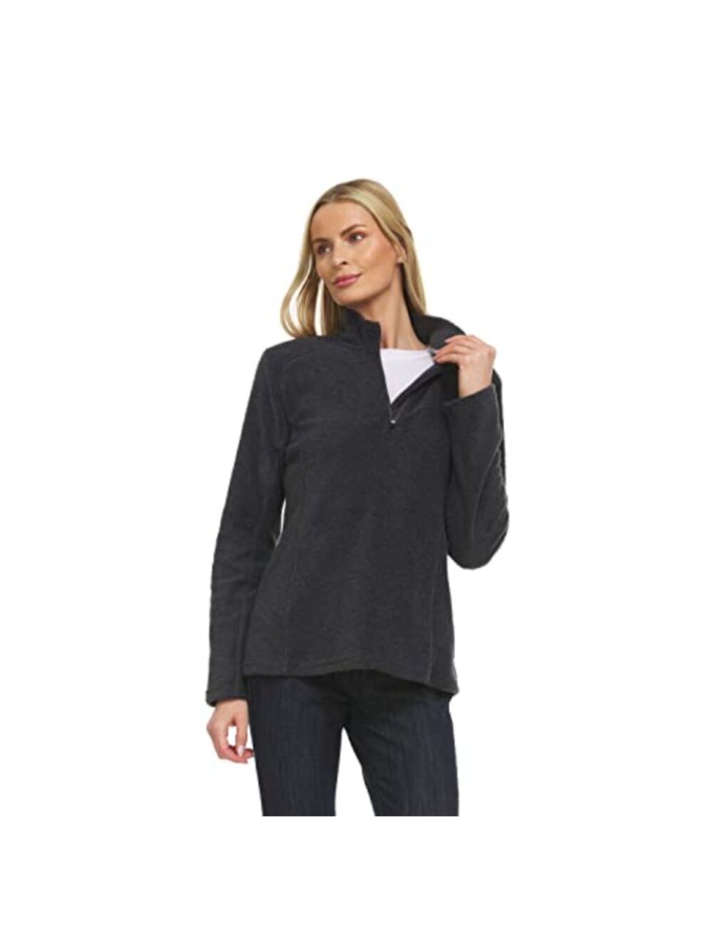 Quarter Zip Polar Fleece Pullover Sweatshirt Sherpa Lined Long Sleeve